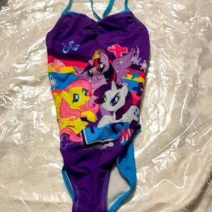 My little pony purple and blue bathing suit